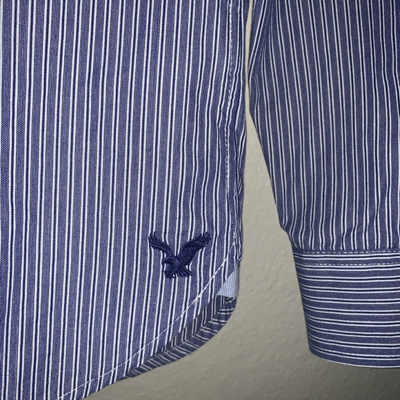 American Eagle Slim Fit Striped Button Up Shirt - Picture 4 of 9